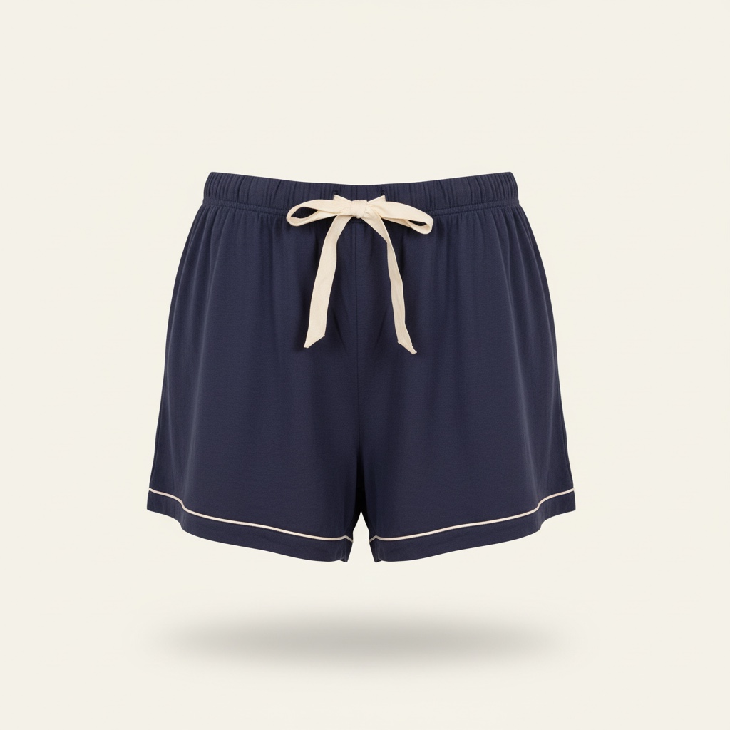 sleepwear soft wasan tencel modal pajama shorts soft navy 