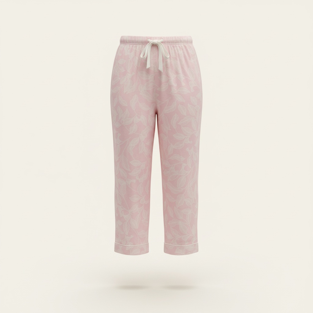 wasan tencel modal capri pajama breathable sleepwear Soft pink 