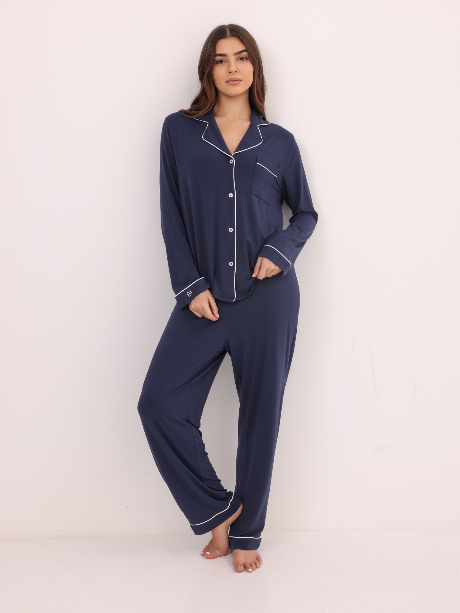 sleepwear wasan modal pajama pants breathable fabric soft navy