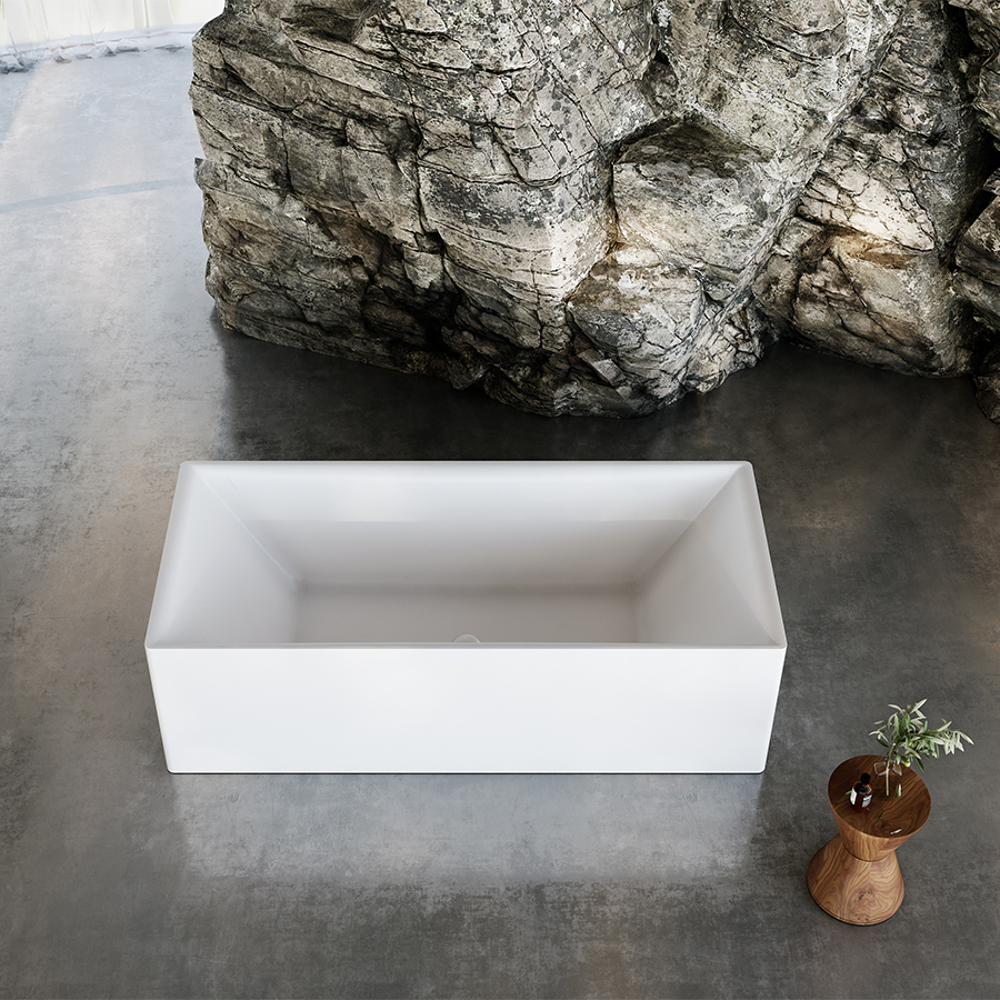  بانيو ديكور ابيض فيركو مقاس  VERCO 170X75 cm 
