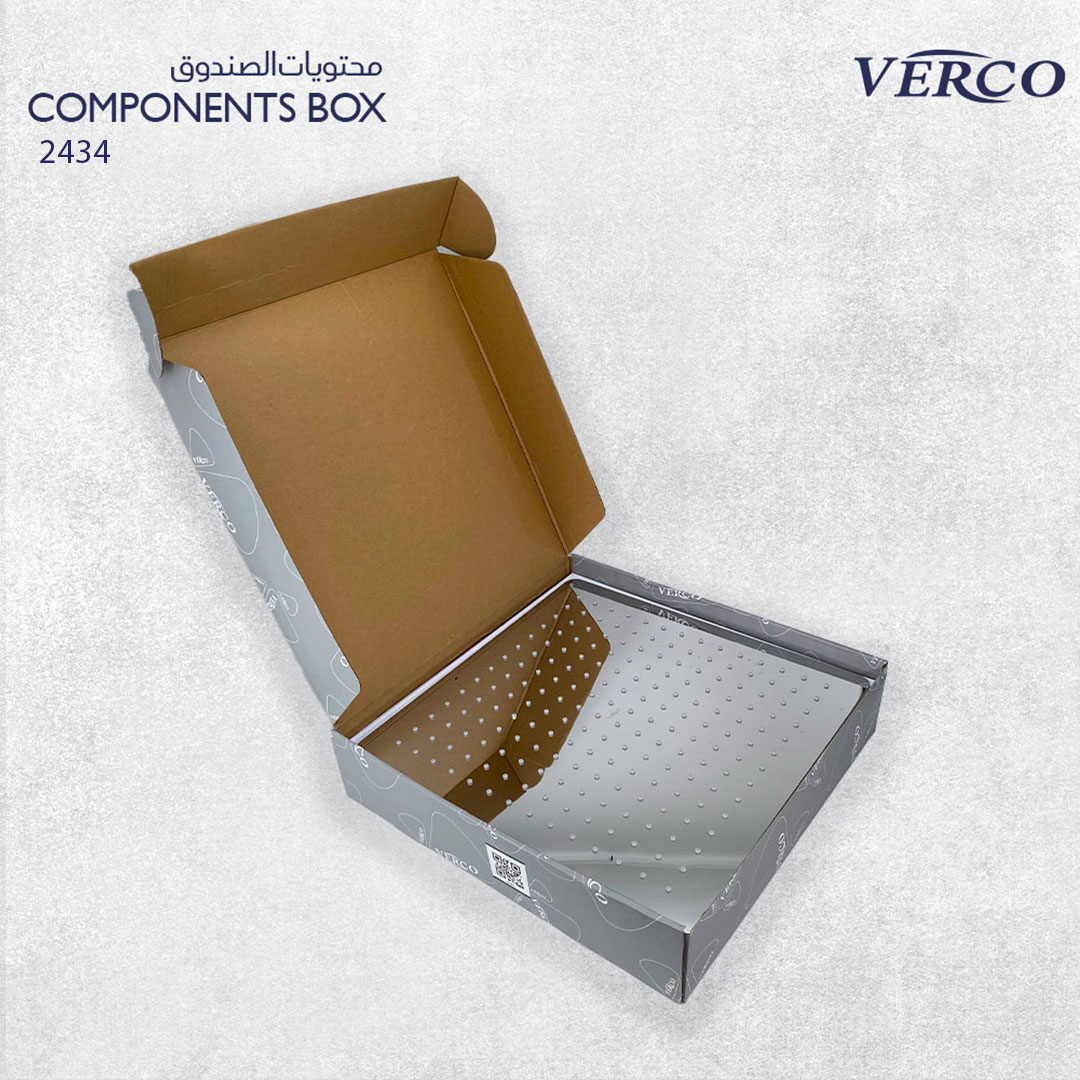  طاسة دش سقفي مربع كروم VERCO 30CM 