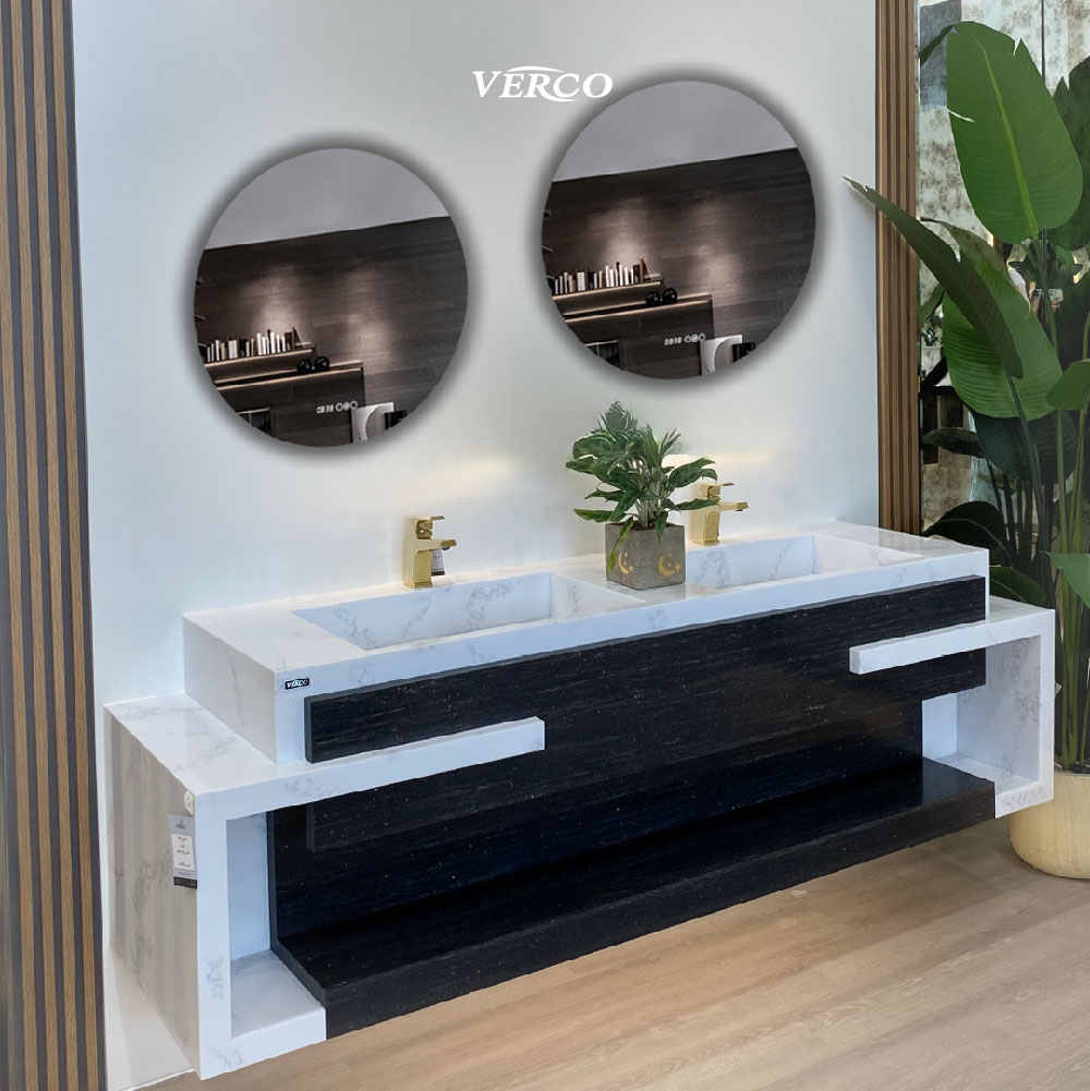  مغسلة تصنيع رخام فيركو تفصيل حسب الطلب مقاس 50*200 VERCO 