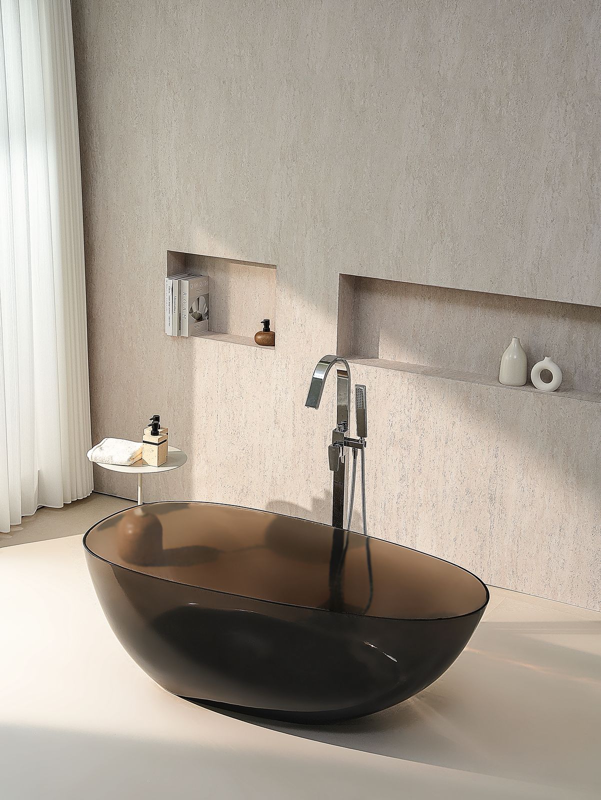  بانيو ديكور فاخر زجاج اسود VERCO  170*80 