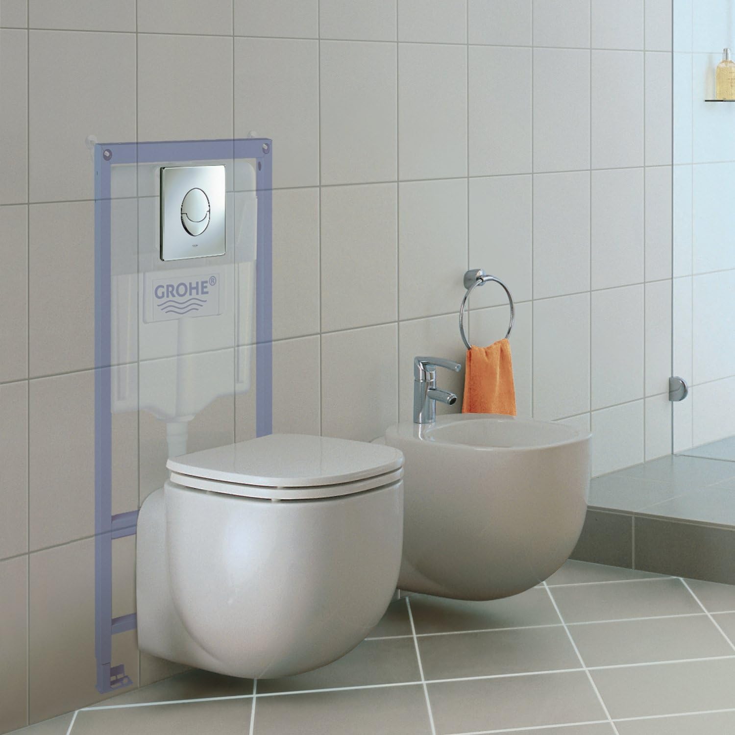  سيفون مخفي جروهي مع ضغطة دائرية كامل GROHE 