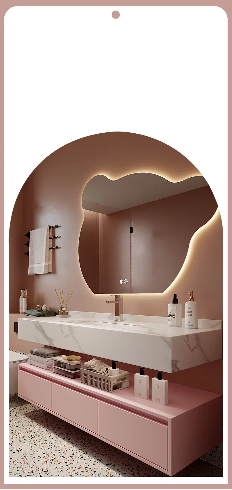  مرايا انارة شكل دب مقاس 70X80 cm فيركو - VERCO 