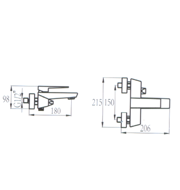  SCHMITT METRIC 7160  خلاط دش كروم 