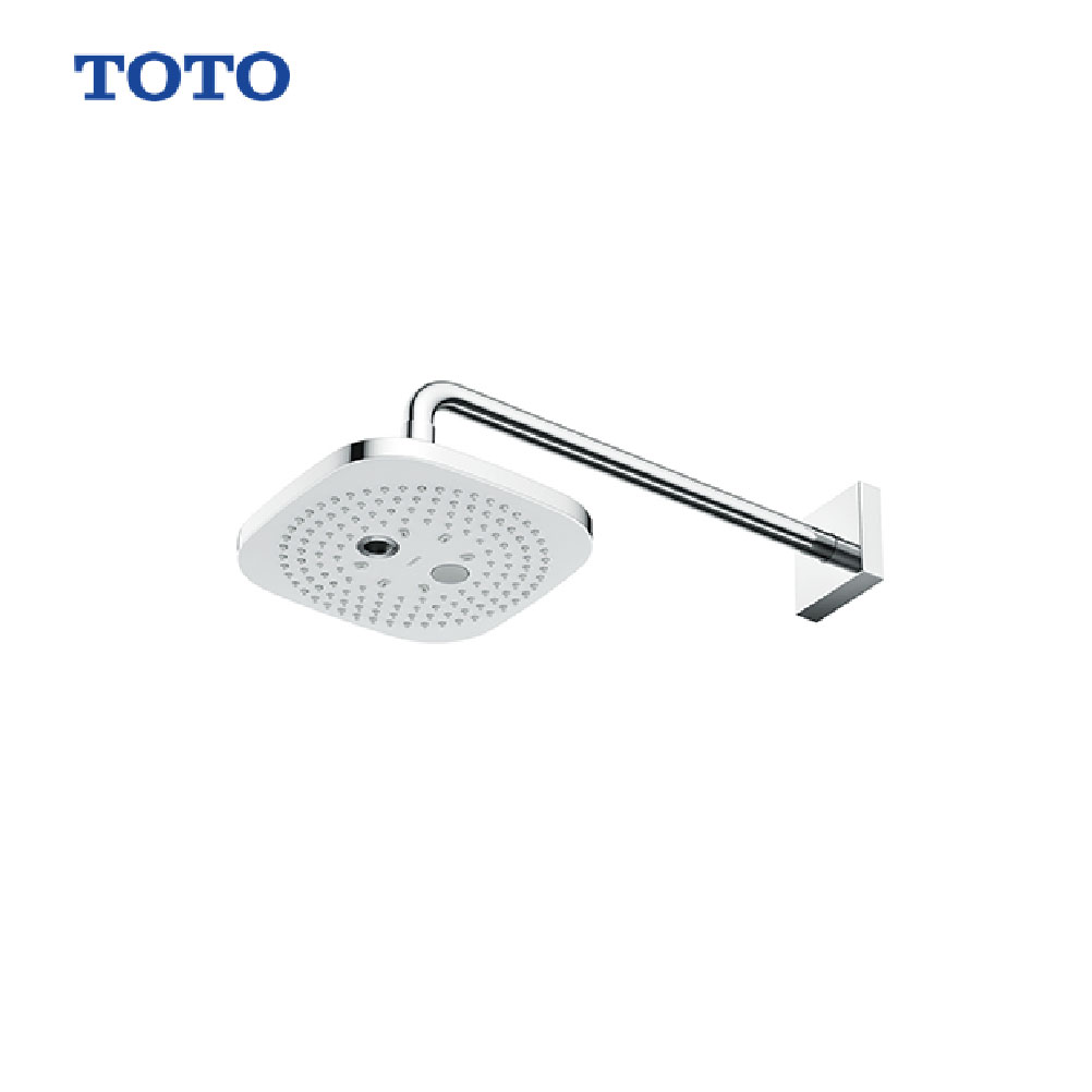  TOTO TBW02004D  طاسة دش مربع مع عمود جداري ابيض كروم 
