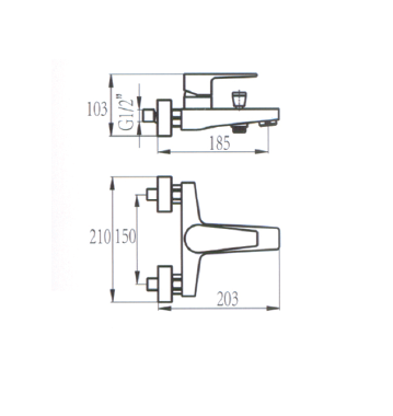  SCHMITT FOCUS 7460  خلاط دش كروم 