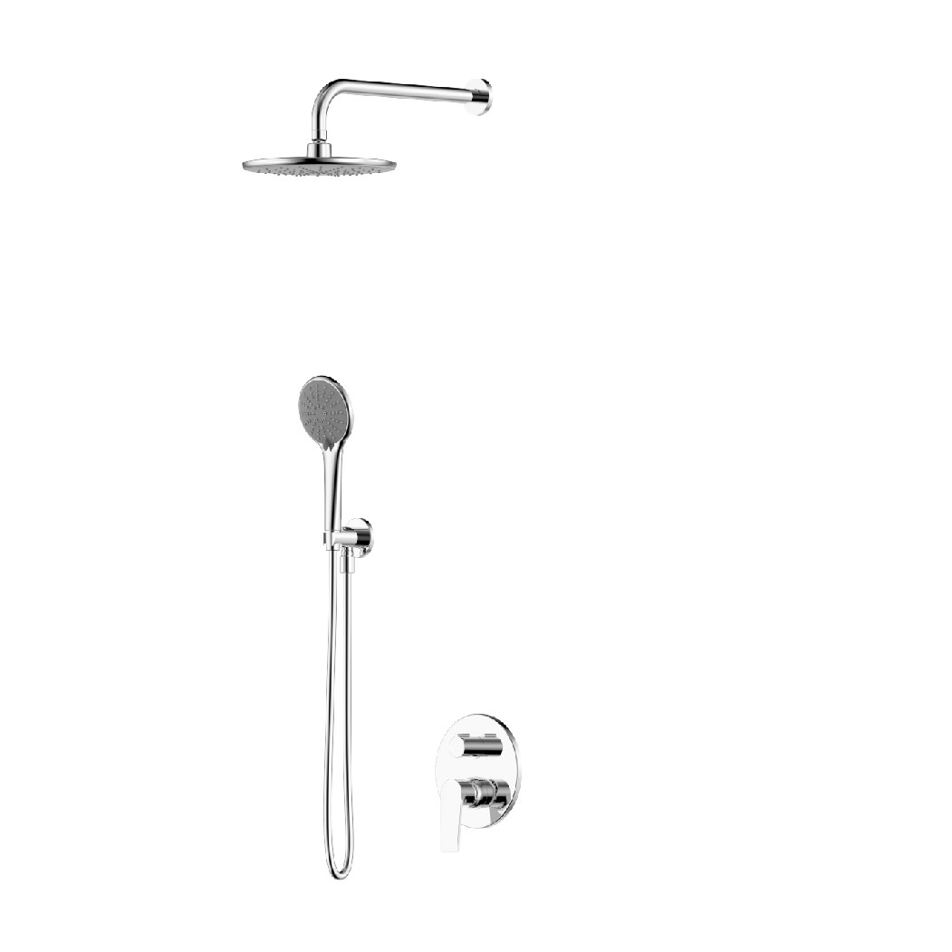  طقم خلاط جداري 3 قطع دائري كروم VERCO VR-1118 