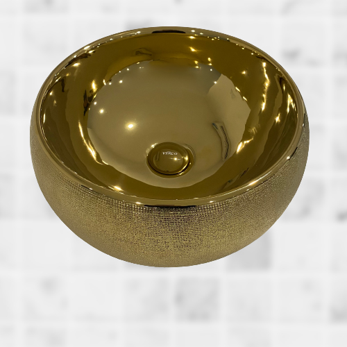   حوض مغسلة خارجي ذهبي  مقاس 39*39 cm  فيركو  VERCO 