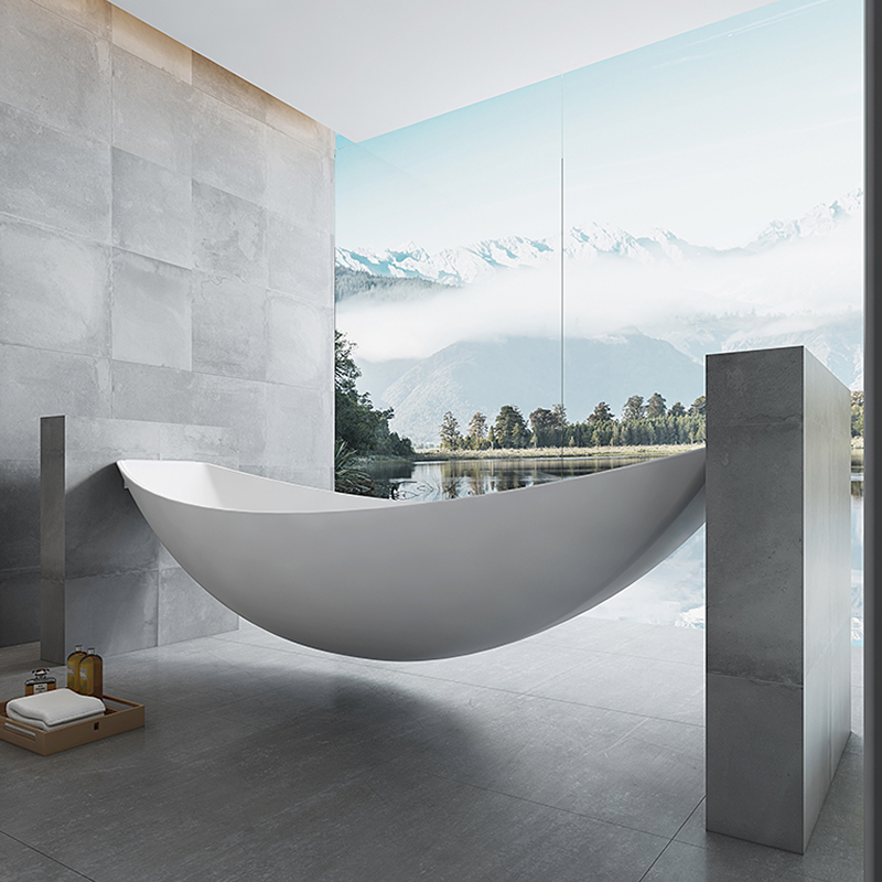  مغطس / بانيو ديكور معلق فاخر ابيض فيركو مقاس VERCO 200X85 cm 