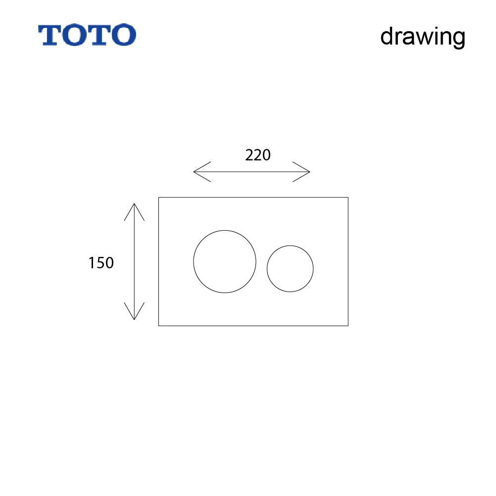  TOTO MB005DGN   ضغطة سيفون جداري زجاج دائري ابيض 