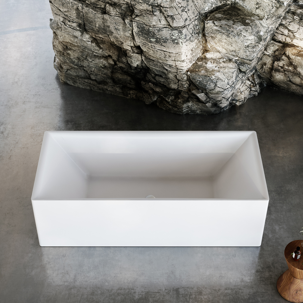  مغطس / بانيو ديكور فاخر ابيض فيركو مقاس VERCO 160X70 cm 