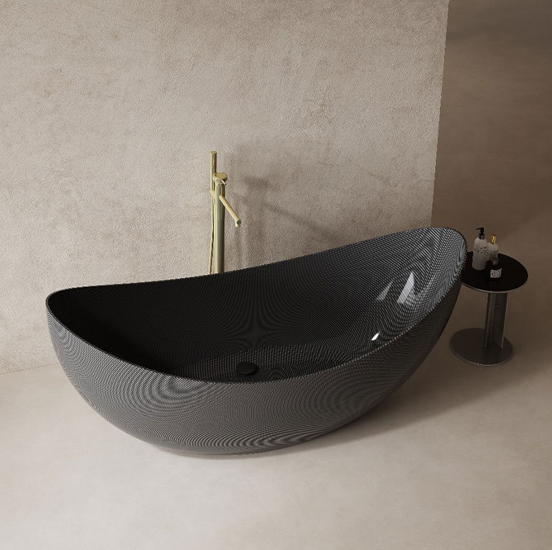  بانيو ديكور فاخر كربون فايبر اسود VERCO 180*80 