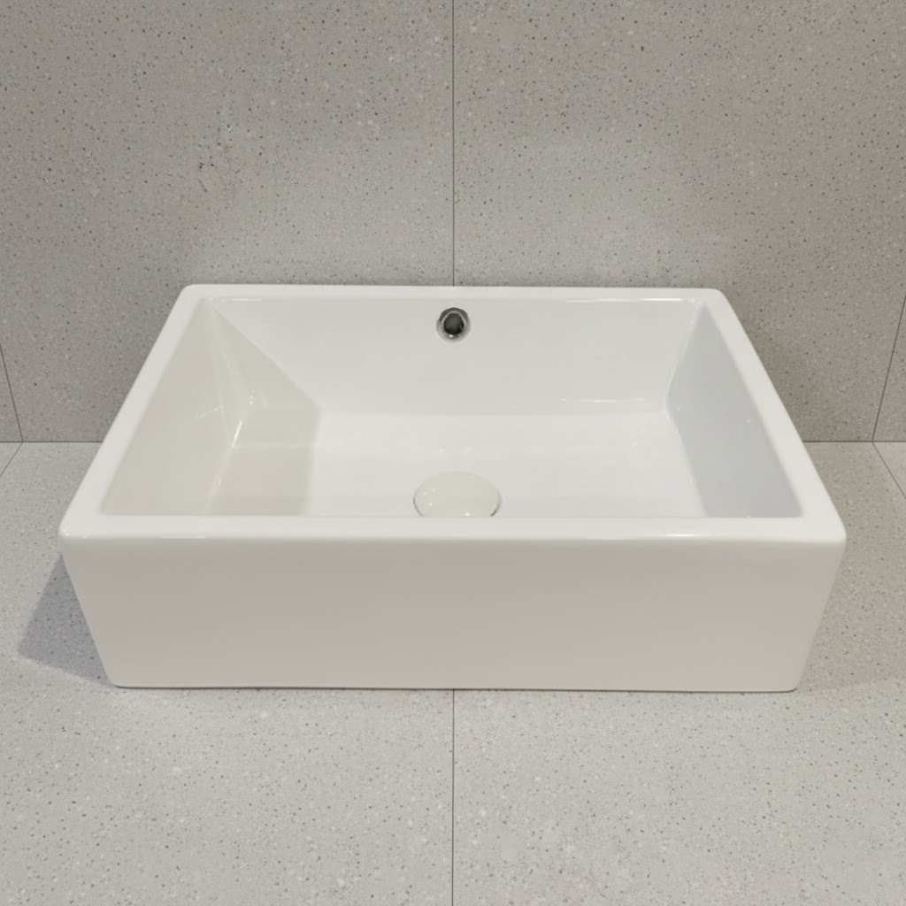  حوض مغسلة خارجي ابيض  مقاس 51X36 cm  فيركو  VERCO 
