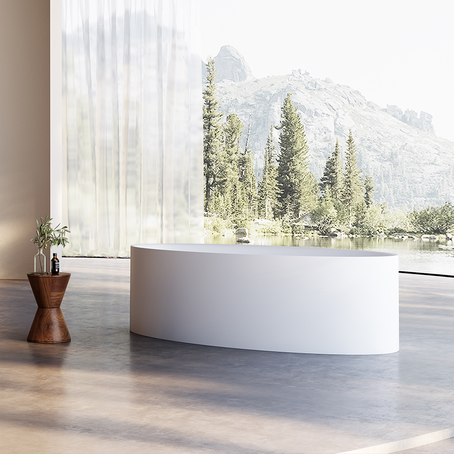 مغطس / بانيو ديكور ابيض فيركو مقاس VERCO 170X80 cm 