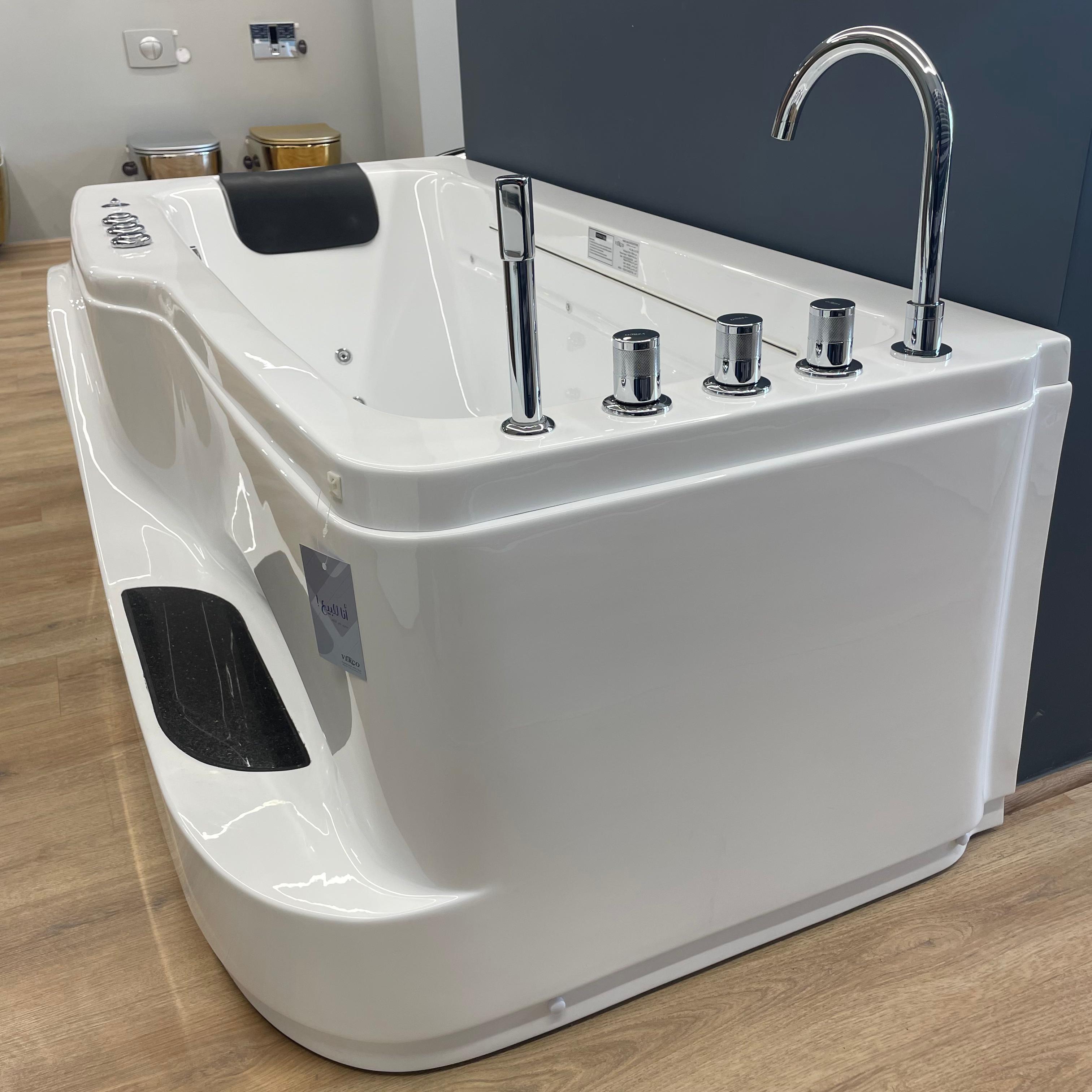  Luxury Waterfall Jacuzzi, White – VERCO, Size 185 × 95 cm 