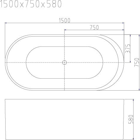   بانيو ديكور ابيض فيركو مقاس VERCO 150X70 cm 