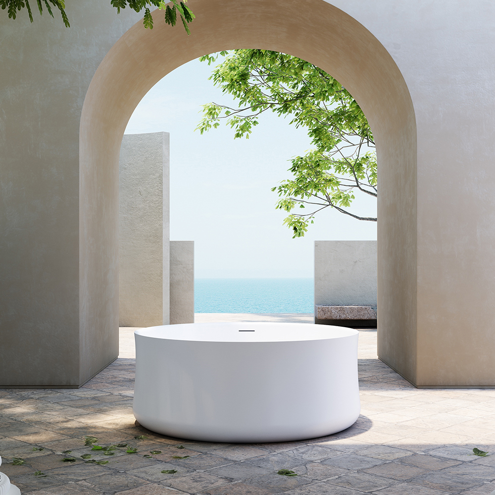  مغطس / بانيو ديكور فاخر ابيض مقاس VERCO 150X150 cm 