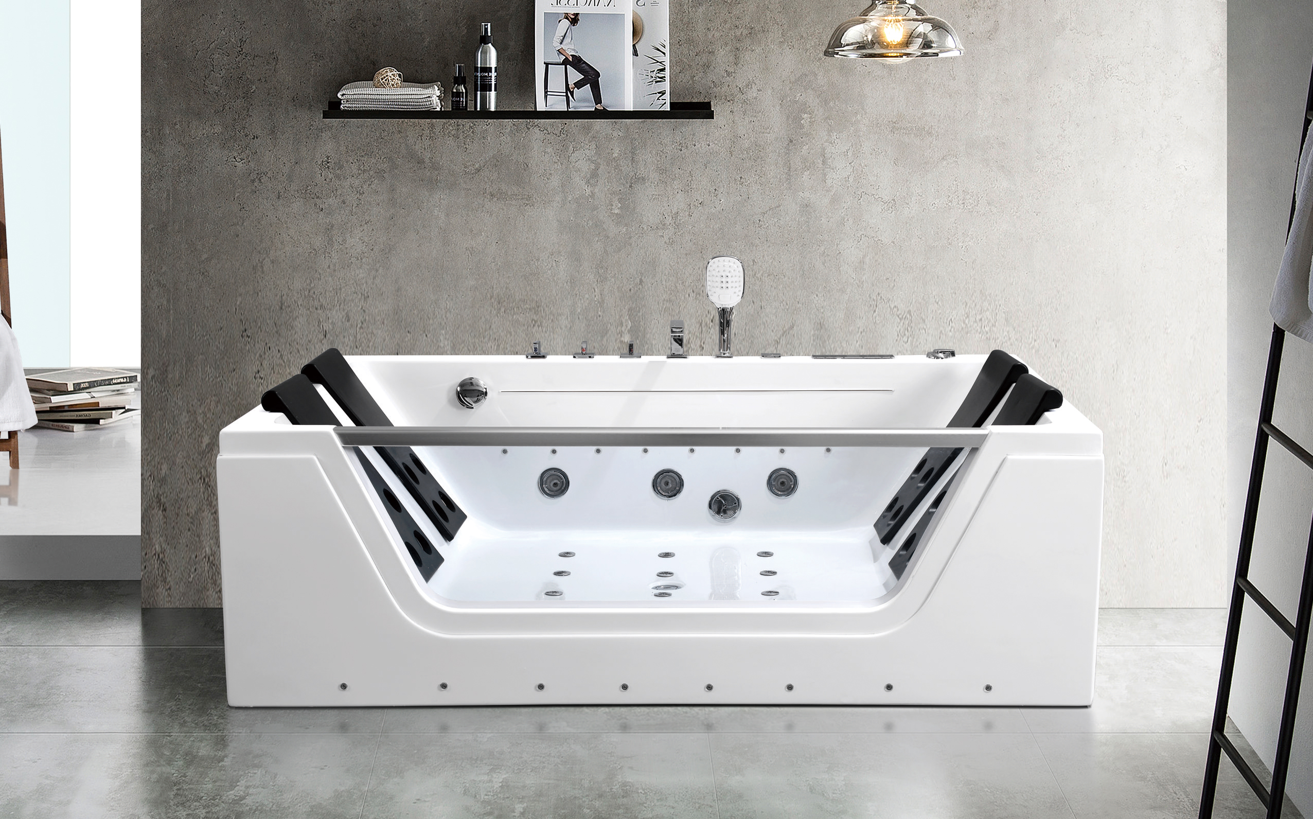  جاكوزي شلال فيركو فاخر ابيض مقاس VERCO 180*120cm 