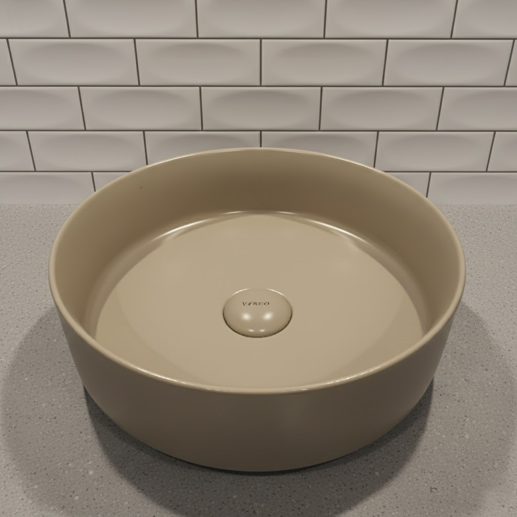  حوض مغسلة خارجي بيج  مقاس 36X36 cm فيركو  VERCO 