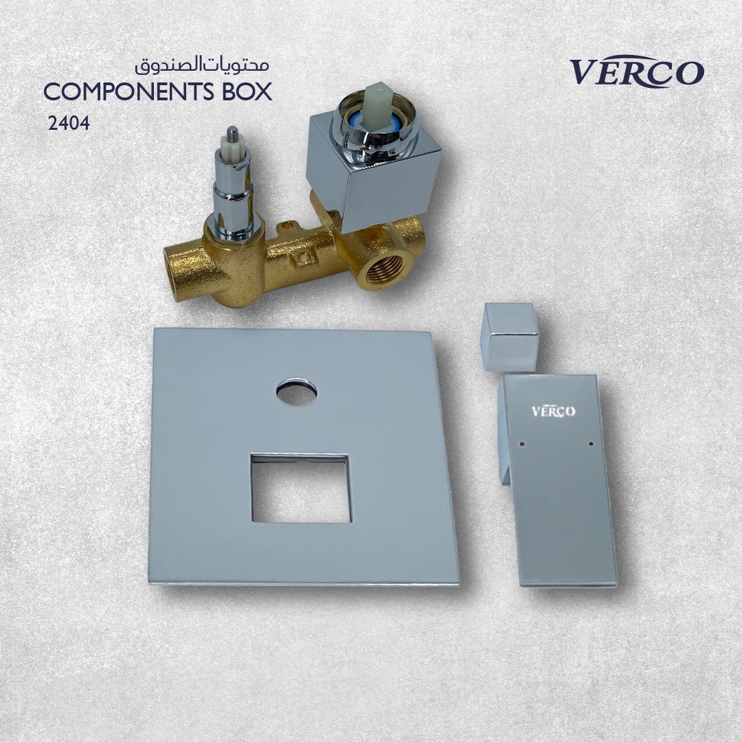  طقم خلاط جداري 3 قطع كروم  VERCO 