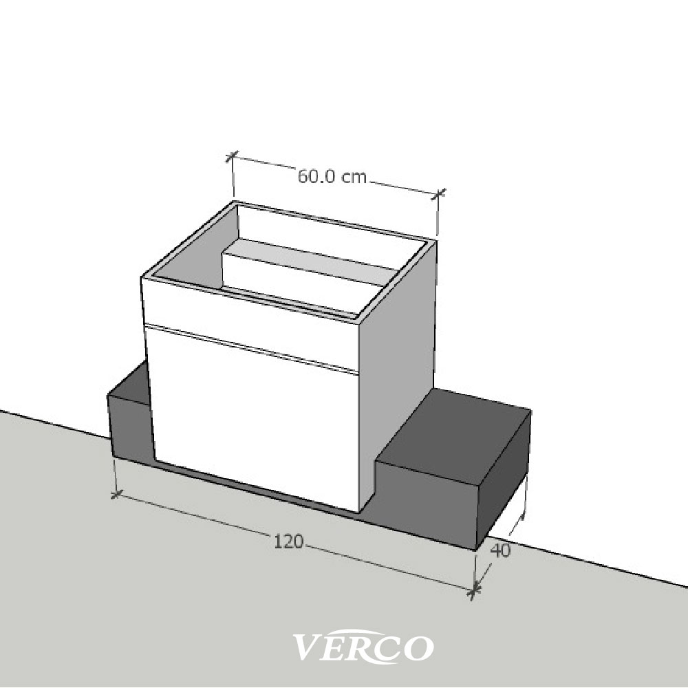  مغسلة تصنيع رخام فيركو تفصيل حسب الطلب مقاس 60*40*120 VERCO 