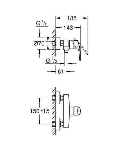  خلاط شطاف جروهي يورو سمارت GROHE EUROSMART  