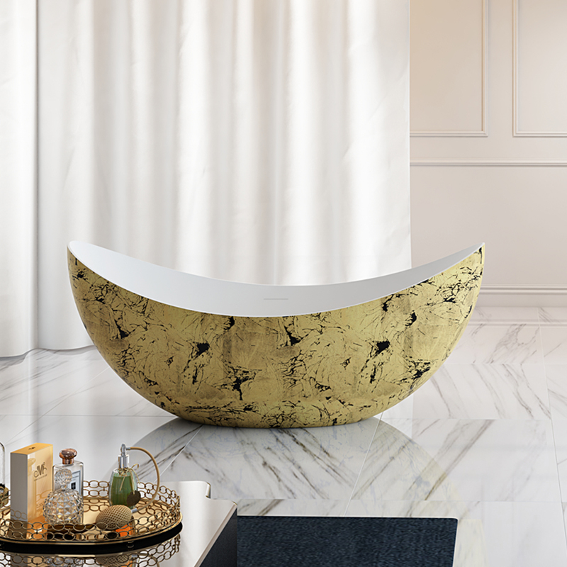  مغطس / بانيو ديكور فاخر ذهبي اسود فيركو مقاس VERCO 180X80 cm 