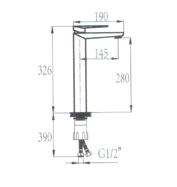  SCHMITT METRIC 7172  خلاط مغسلة طويل كروم 