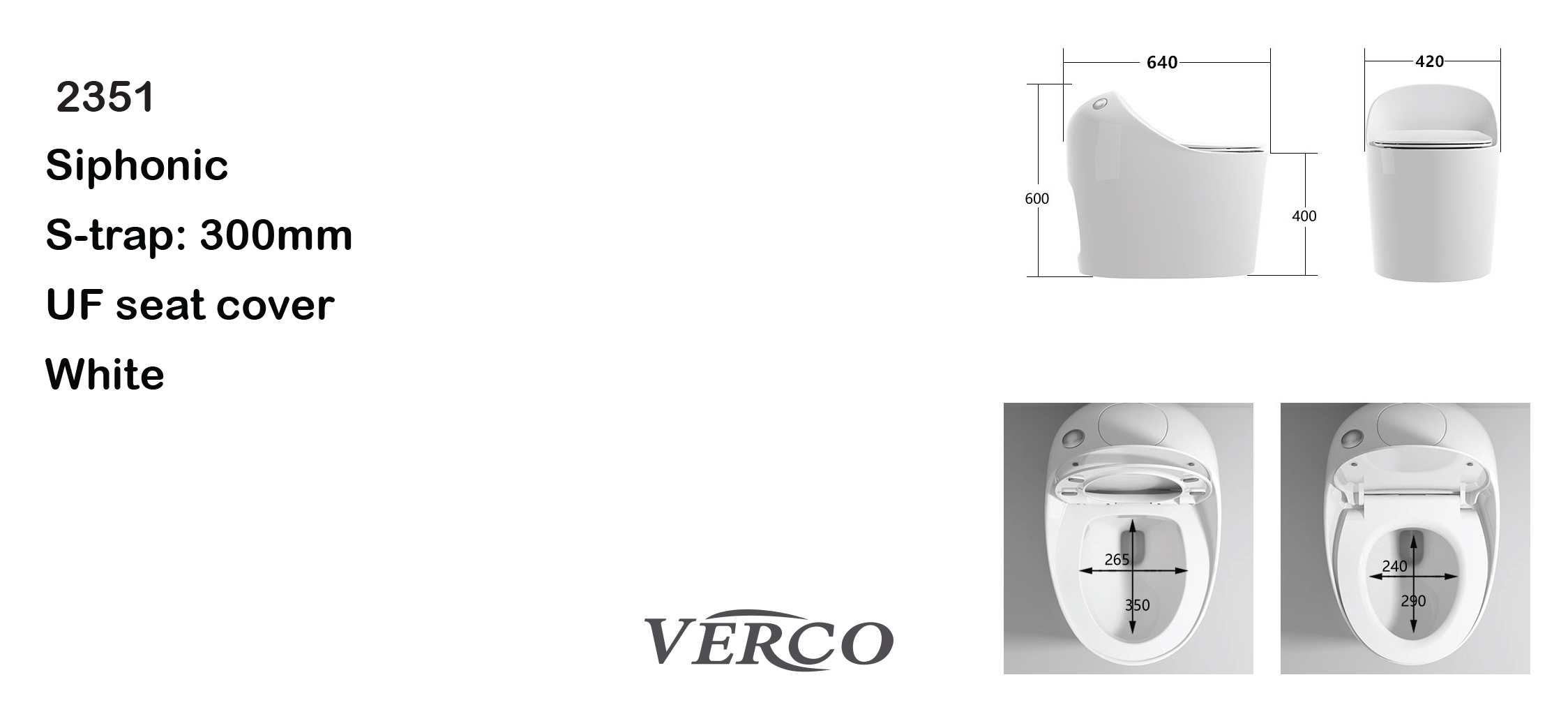  كرسي فرنجي ابيض فيركو مقاس VERCO 30cm 