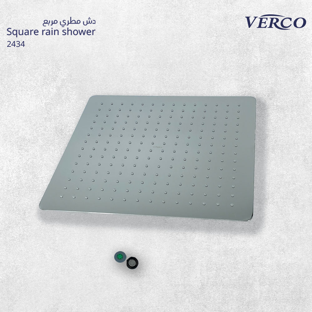  طاسة دش سقفي مربع كروم VERCO 30CM 