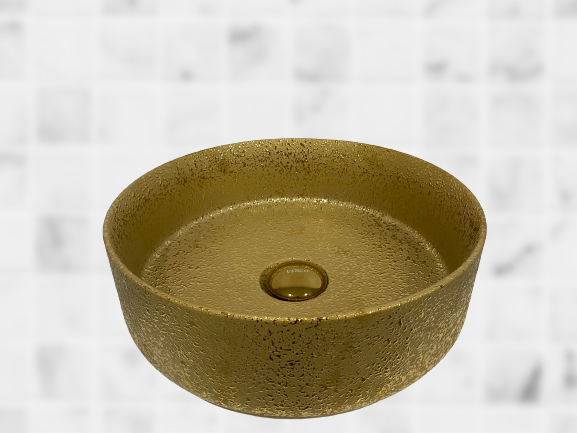  حوض مغسلة خارجي دائري هراب ذهبي مقاس 36X36 cm  فيركو  VERCO 