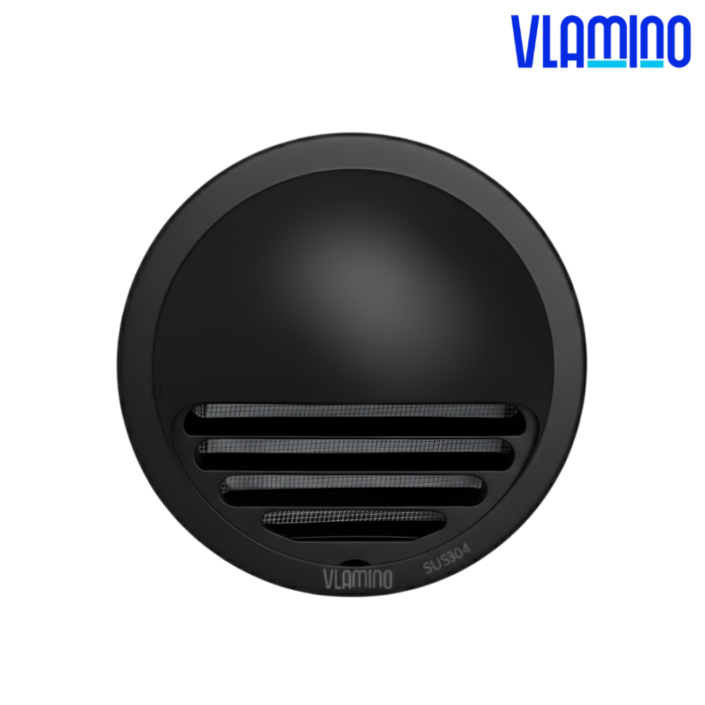  VLAMINO 304 Stainless Steel Exhaust Fan Shutter (Black) 