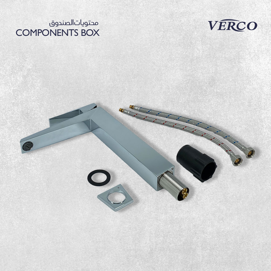   خلاط مغسلة طويل كروم فيركو VERCO 