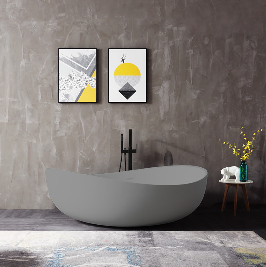  مغطس / بانيو ديكور فاخر matt gray فيركو مقاس VERCO 180X110 cm 