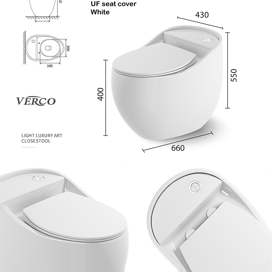  كرسي فرنجي دائري  ابيض فيركو مقاس VERCO 25cm 