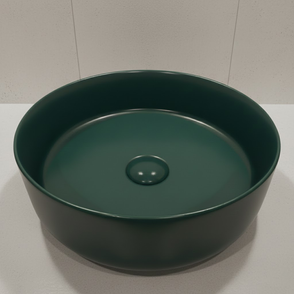  حوض مغسلة خارجي دائري هراب اخضر بترولي فيركو 36X36 cm فيركو VERCO 
