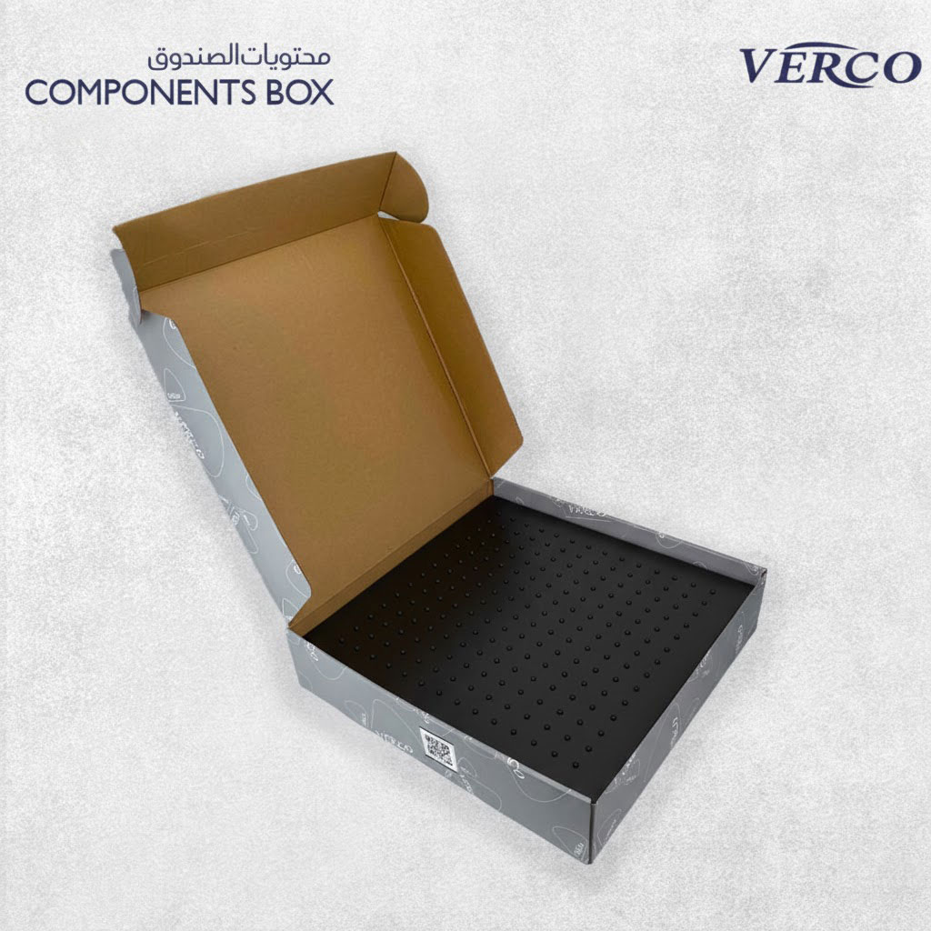  VERCO VR-1122 طاسة دش سقفي مربع اسود مطفي 