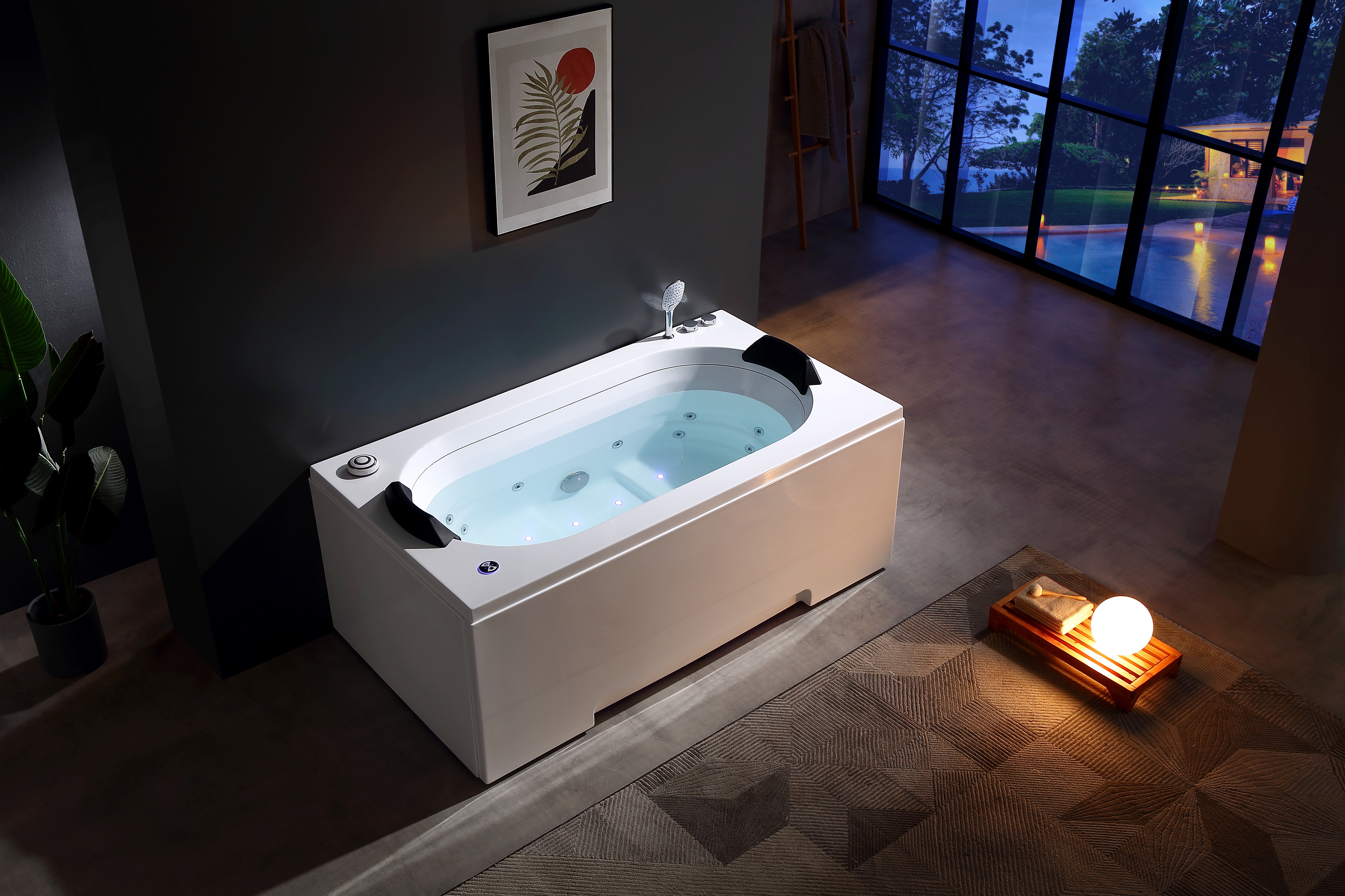  جاكوزي فيركو فاخر شلال كامل ابيض VERCO 180*90 cm 