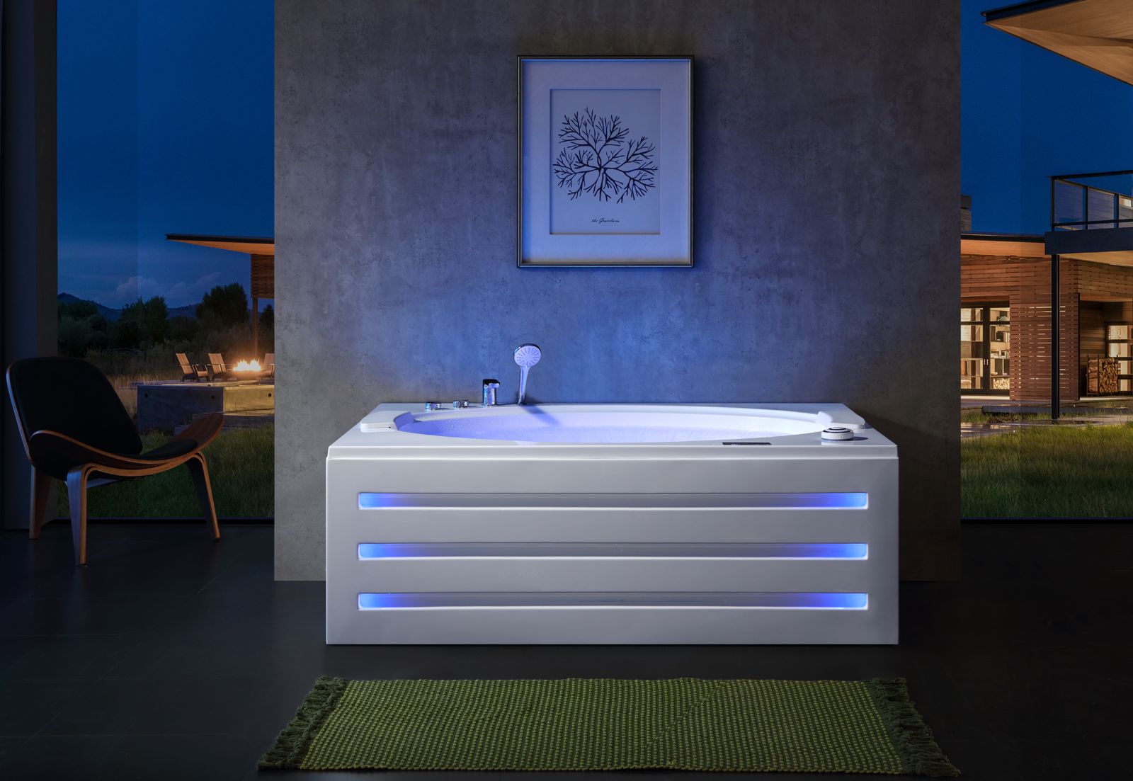  جاكوزي فيركو فاخر شلال كامل ابيض VERCO 180*125 cm 