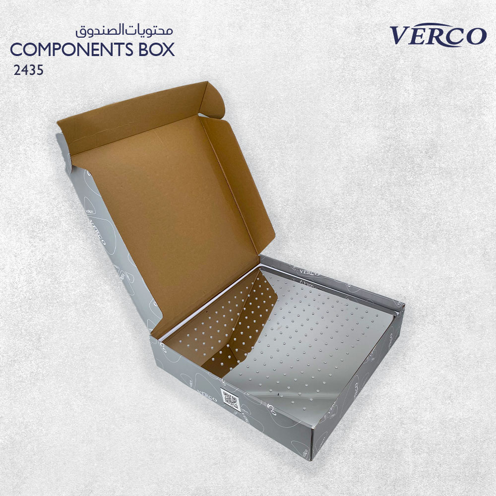  طاسة دش مطري سقفي مربع كروم مقاس 40 سم verco 