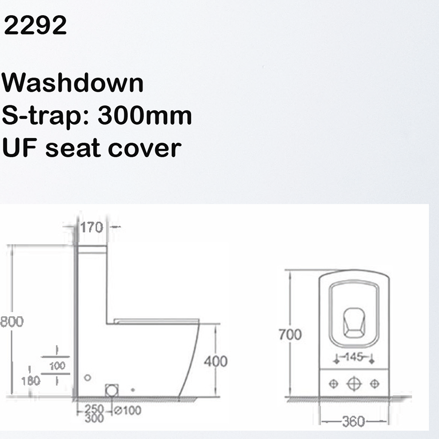  White Squat Toilet – VERCO, 30 cm 