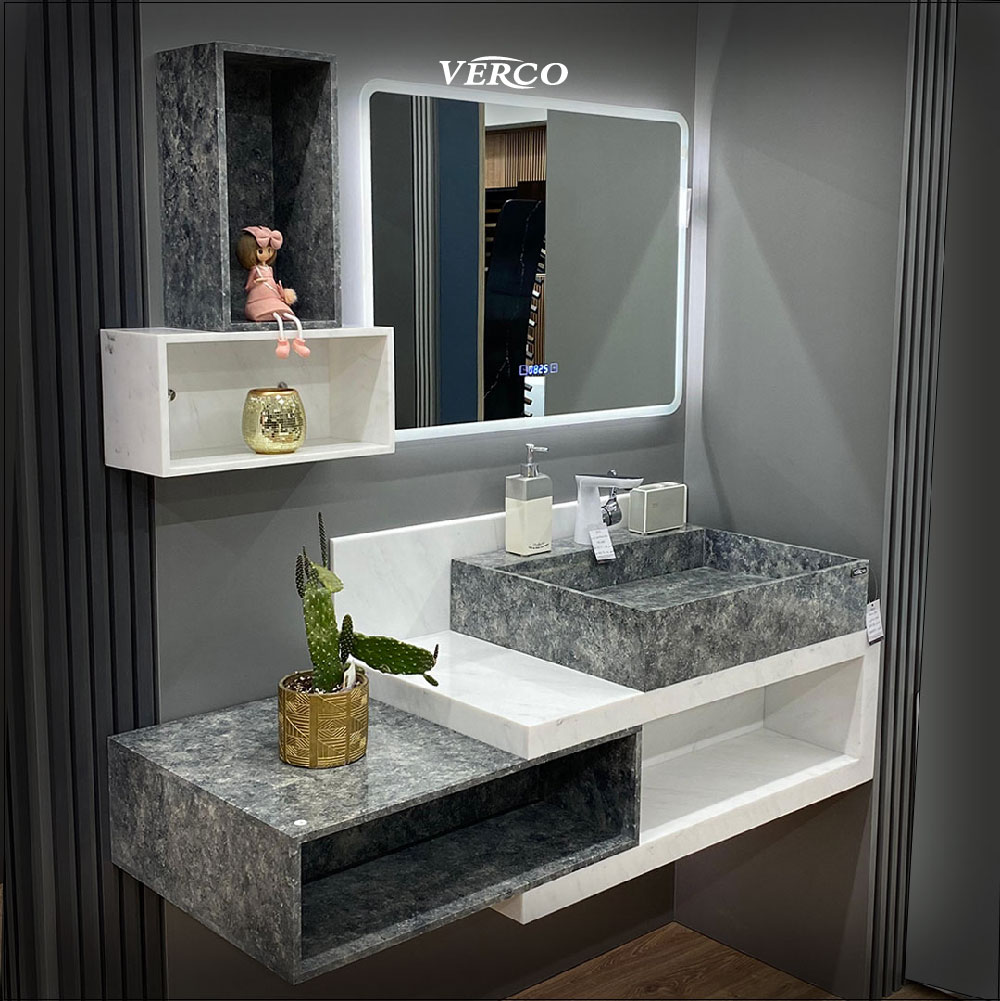  مغسلة تصنيع رخام فيركو تفصيل حسب الطلب مقاس 50*130 VERCO 