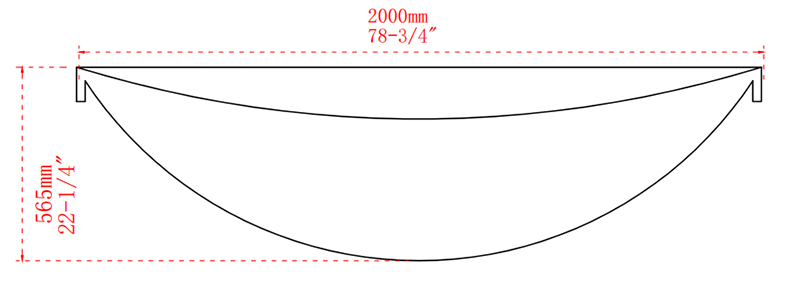  مغطس / بانيو ديكور معلق فاخر ابيض فيركو مقاس VERCO 200X85 cm 