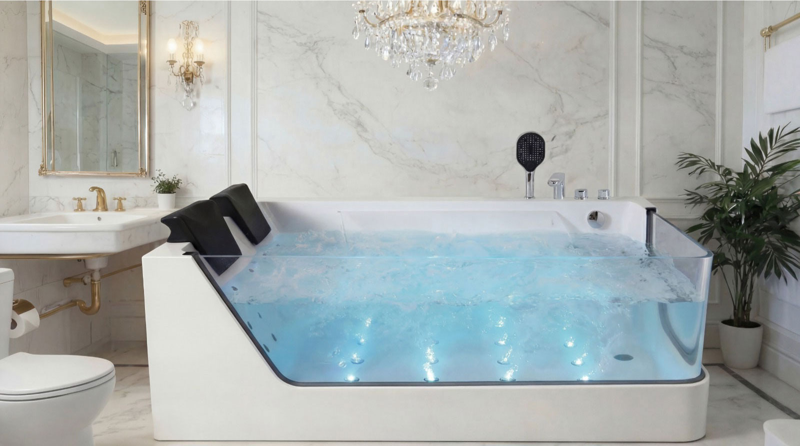  جاكوزي فيركو فاخر شلال ابيض VERCO 180*110 cm 