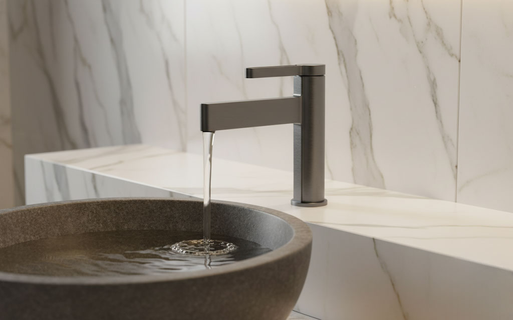  خلاط مغسلة قصير نيكل VERCO VR-1113 