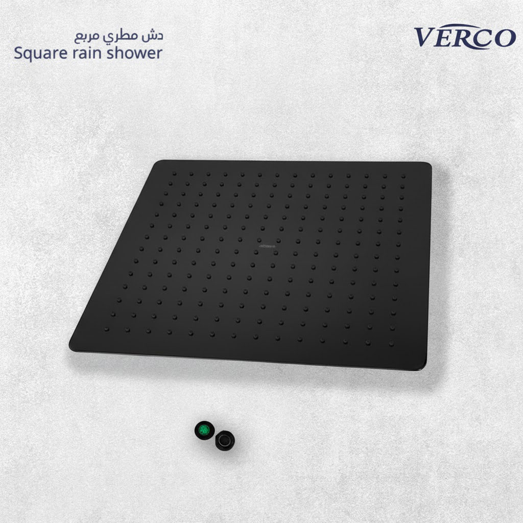  VERCO VR-1122 طاسة دش سقفي مربع اسود مطفي 