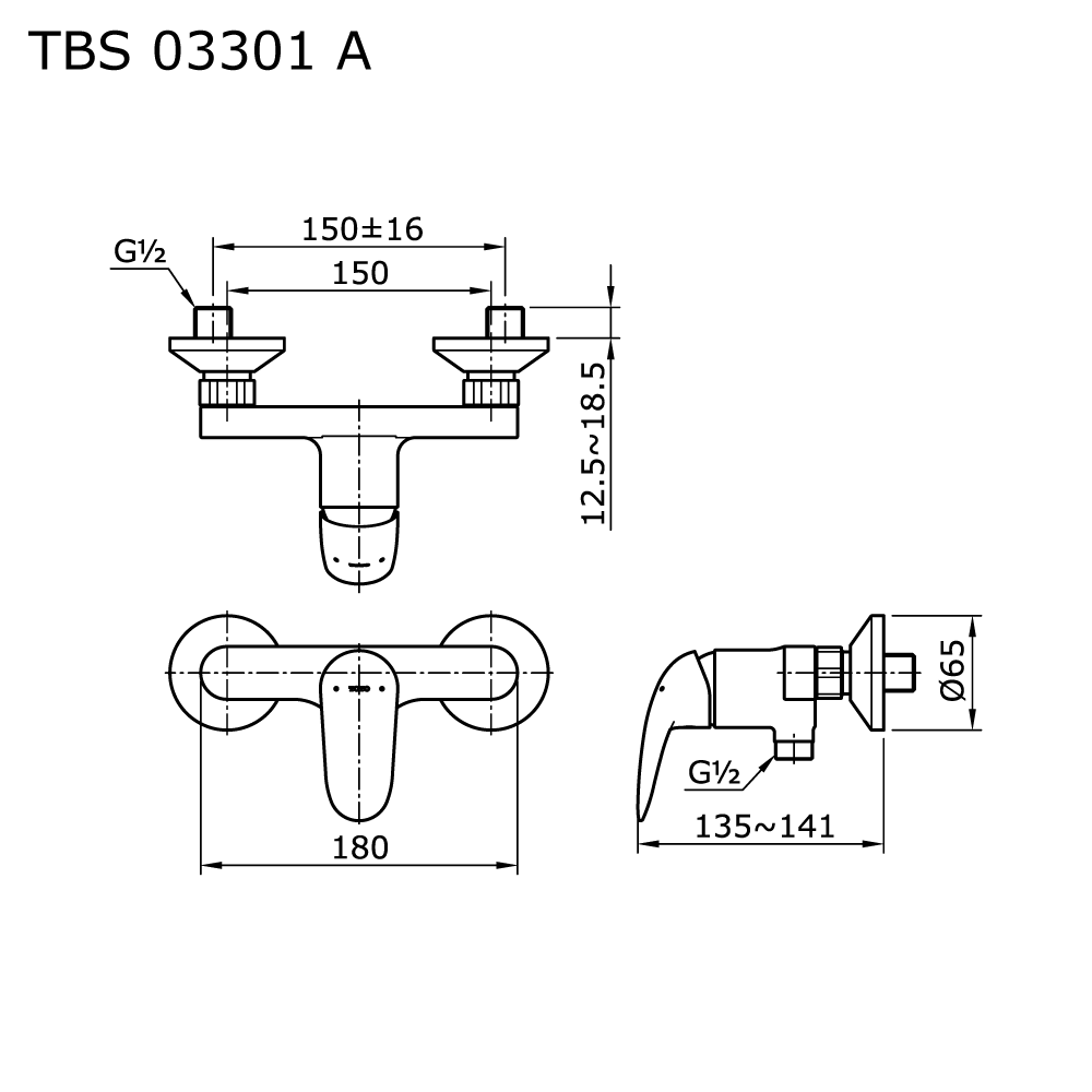  TOTO TBS03301D  خلاط طهارة كروم 