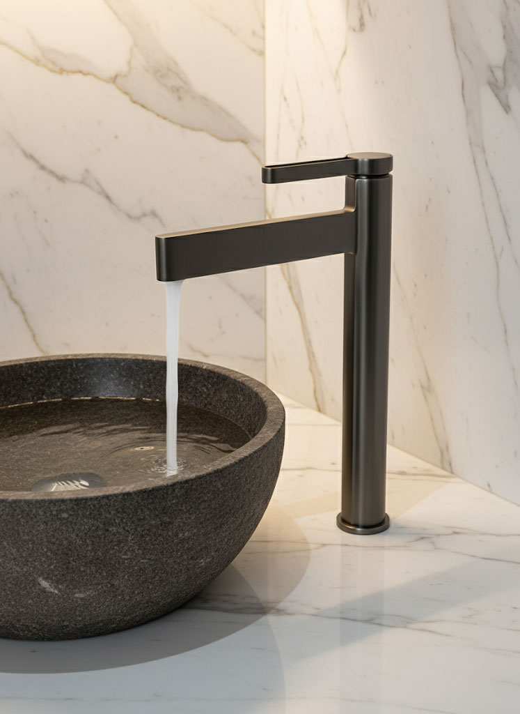 خلاط مغسلة طويل نيكل VERCO VR-1116 